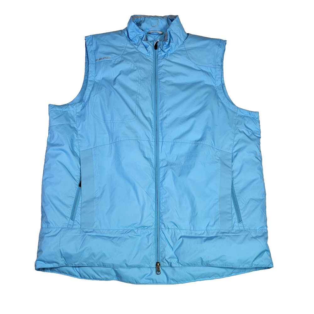 Zero Restriction Spencer Vest Mens XL Goose Down GORE-TEX Golf Windstopper Blue